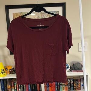 Women's Burgundy Top
